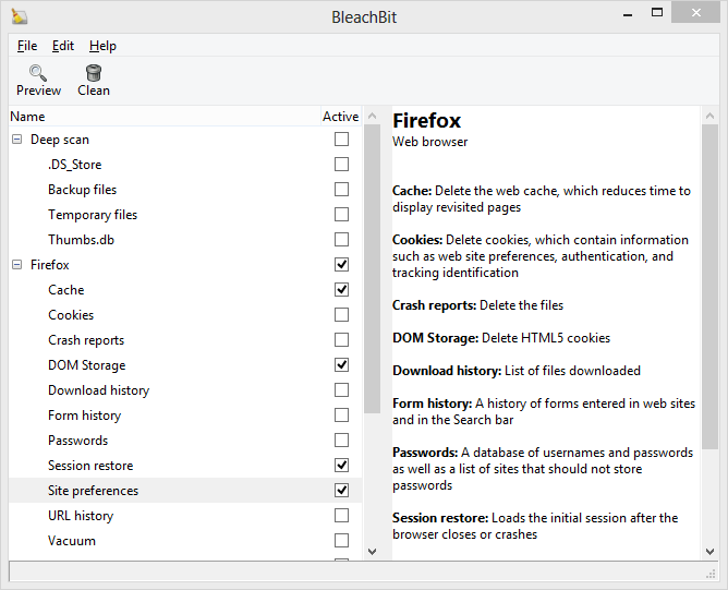 BleachBit-Linux 下垃圾清理工具