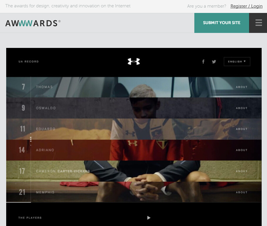awwwards-全球优秀网页设计作品展示网站
