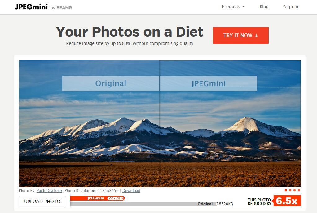 JPEGmini – 图像在线减肥