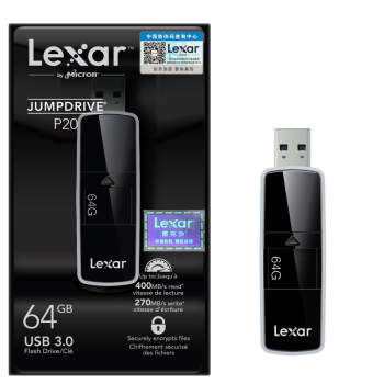 Lexar 雷克沙 Jumpdrive P20 64G 64GB 400MB/s 超高速优盘 U盘