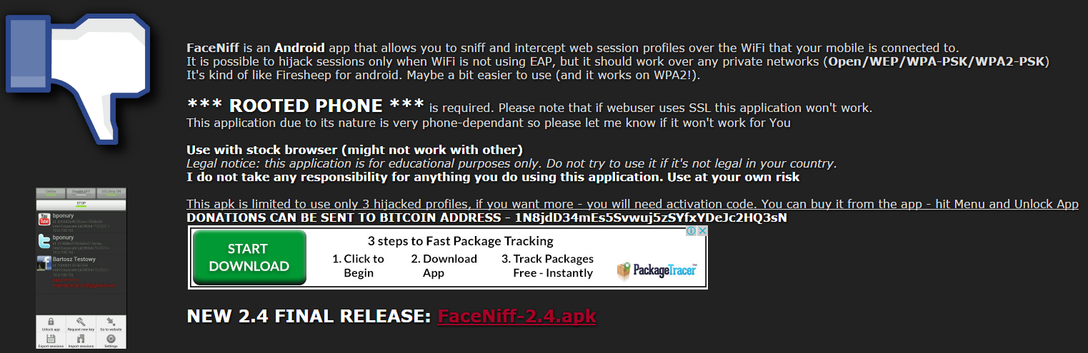 FaceNiff-安卓下的黑客利器