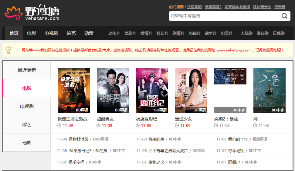 野荷塘——我们只做在线播放！