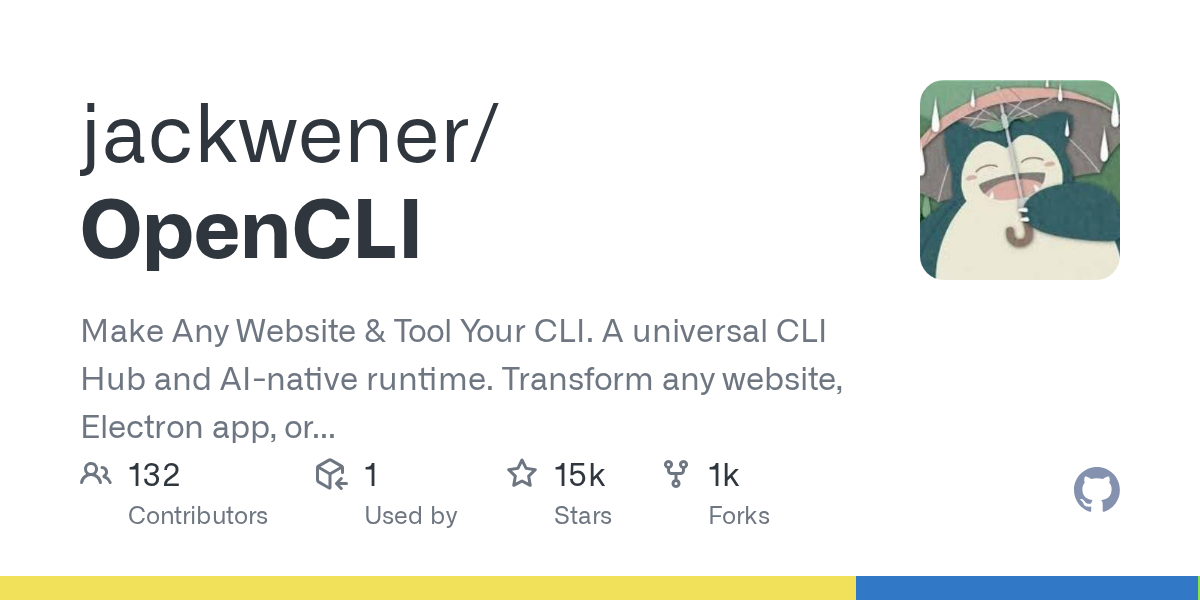 OpenCLI - 网站转CLI工具