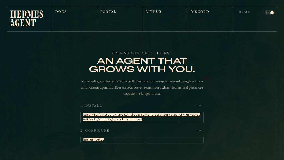 Hermes Agent - NousResearch 开源 AI 代理框架
