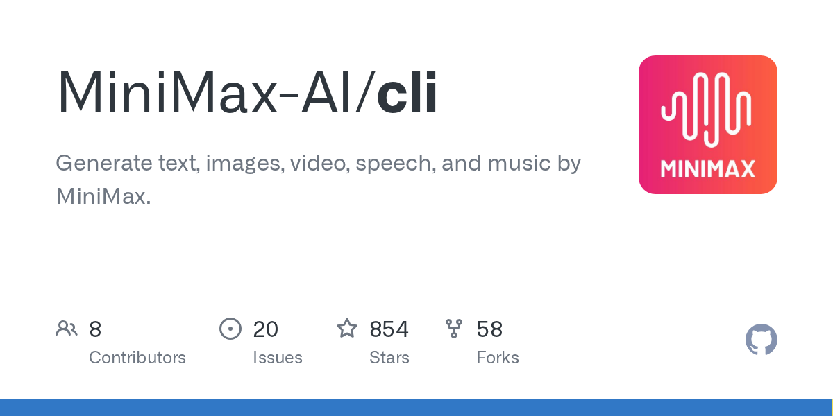 MiniMax CLI - MiniMax 官方命令行工具
