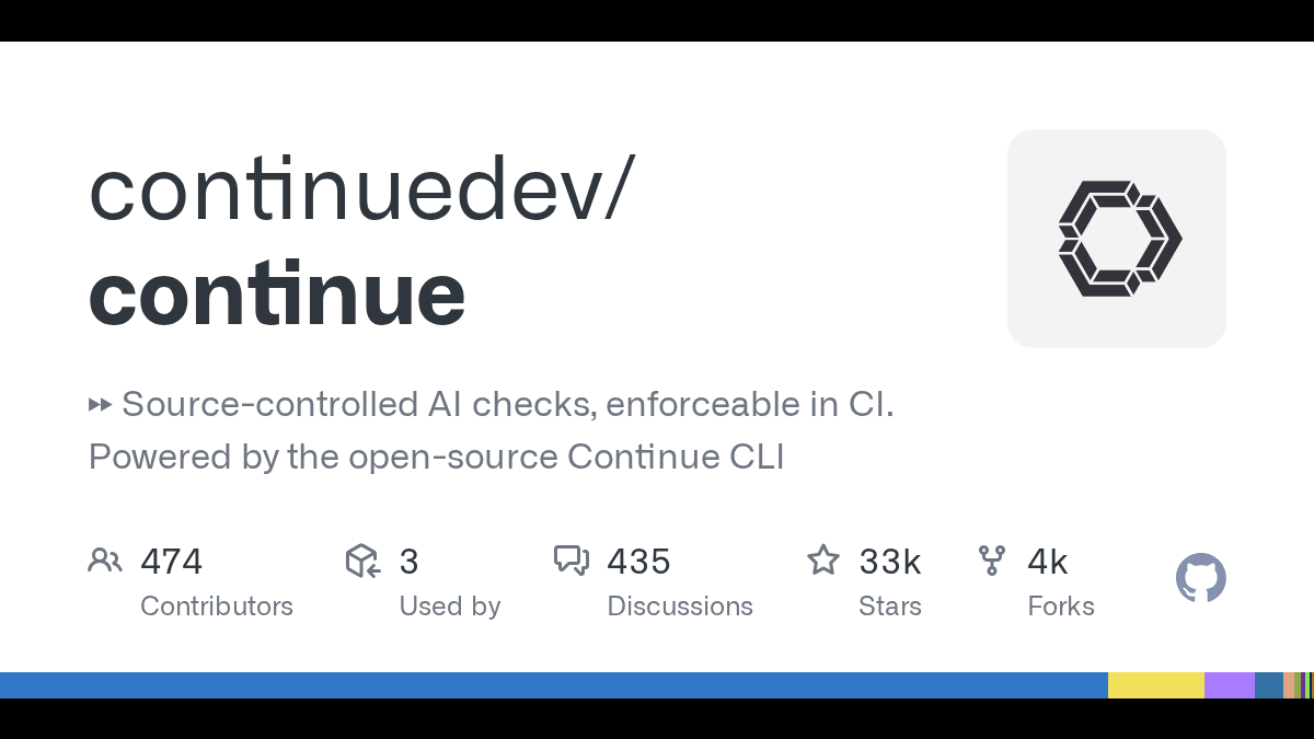 Continue — 可版本控制的 AI 代码审查工具