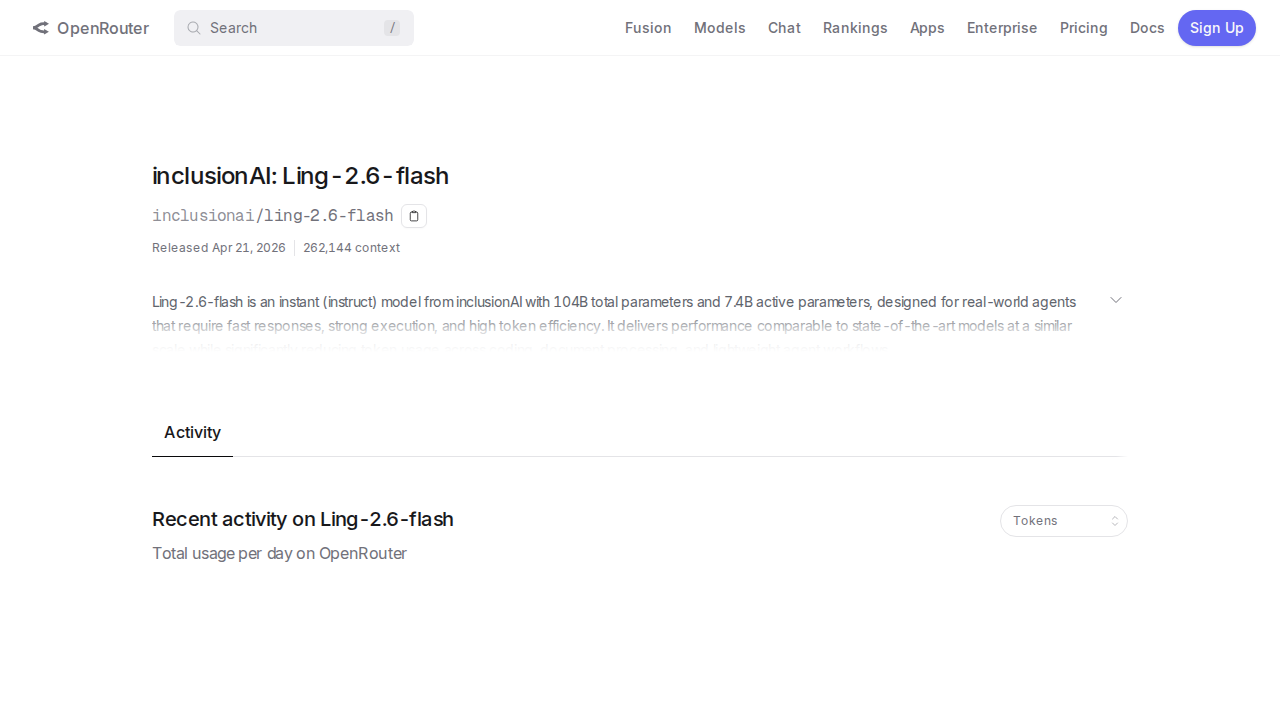 蚂蚁Ling-2.6-flash正式亮相：104B参数仅激活7.4B，Agent专用MoE模型