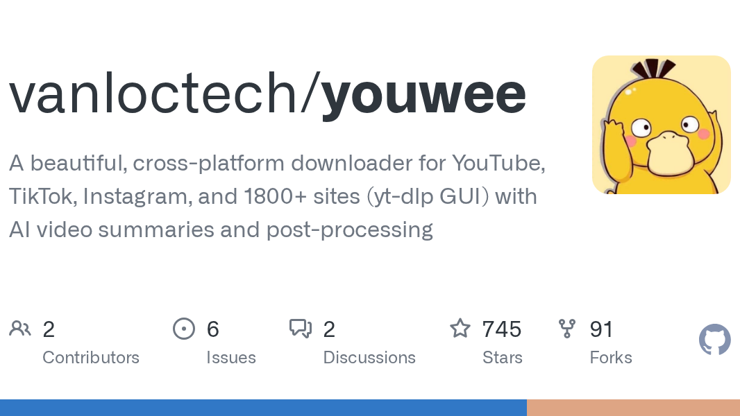 youwee - AI 驱动的跨平台视频下载器