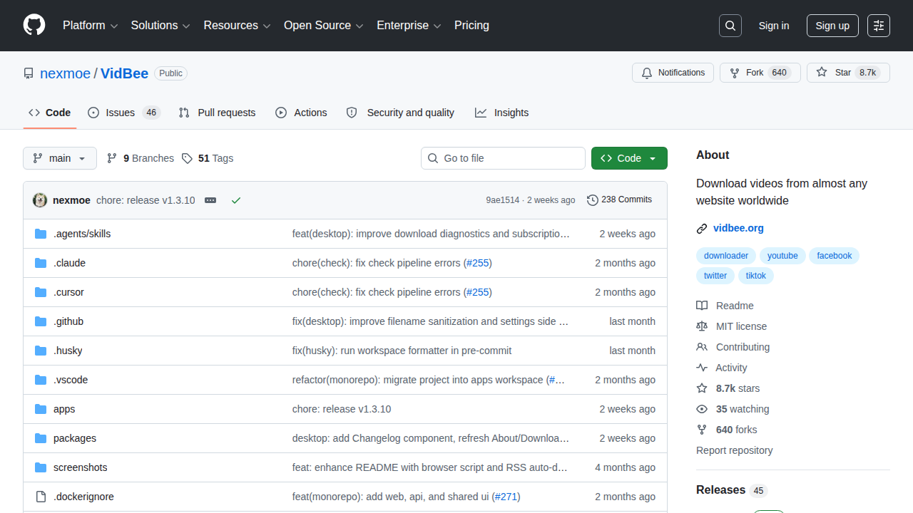 VidBee - 支持 RSS 自动订阅的开源视频下载器