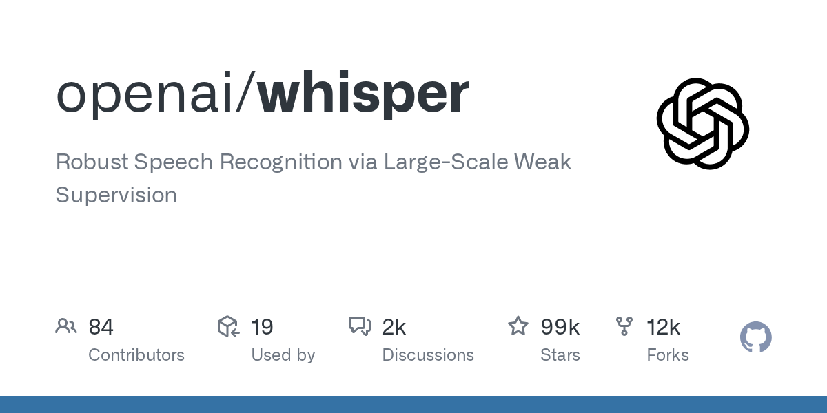 Whisper — OpenAI 开源语音识别模型