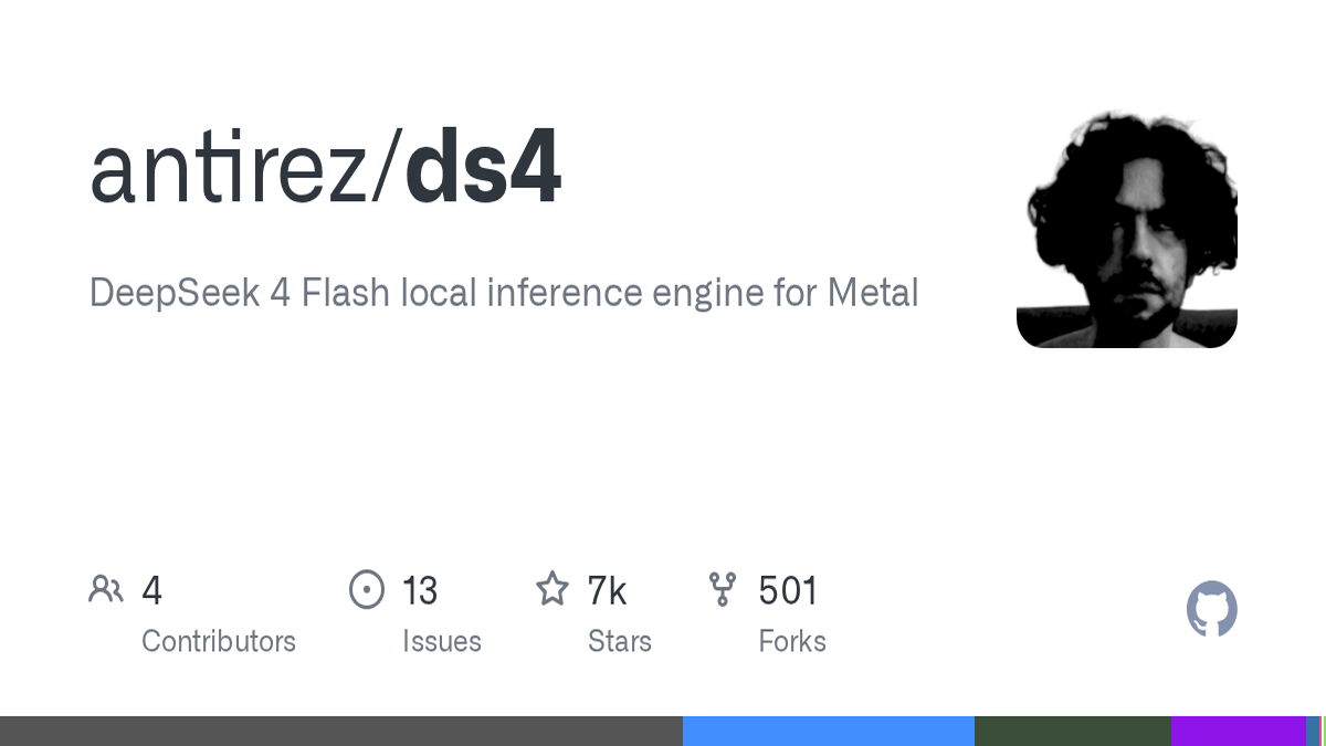 DwarfStar 4 — DeepSeek V4 Flash 本地推理引擎