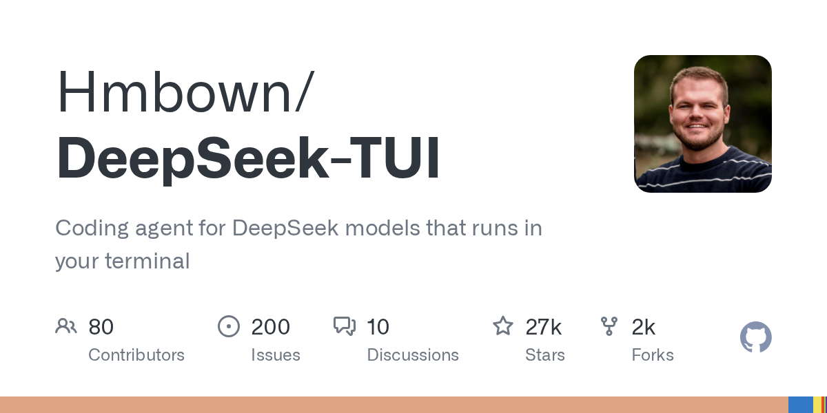 DeepSeek-TUI - DeepSeek V4 终端编码助手