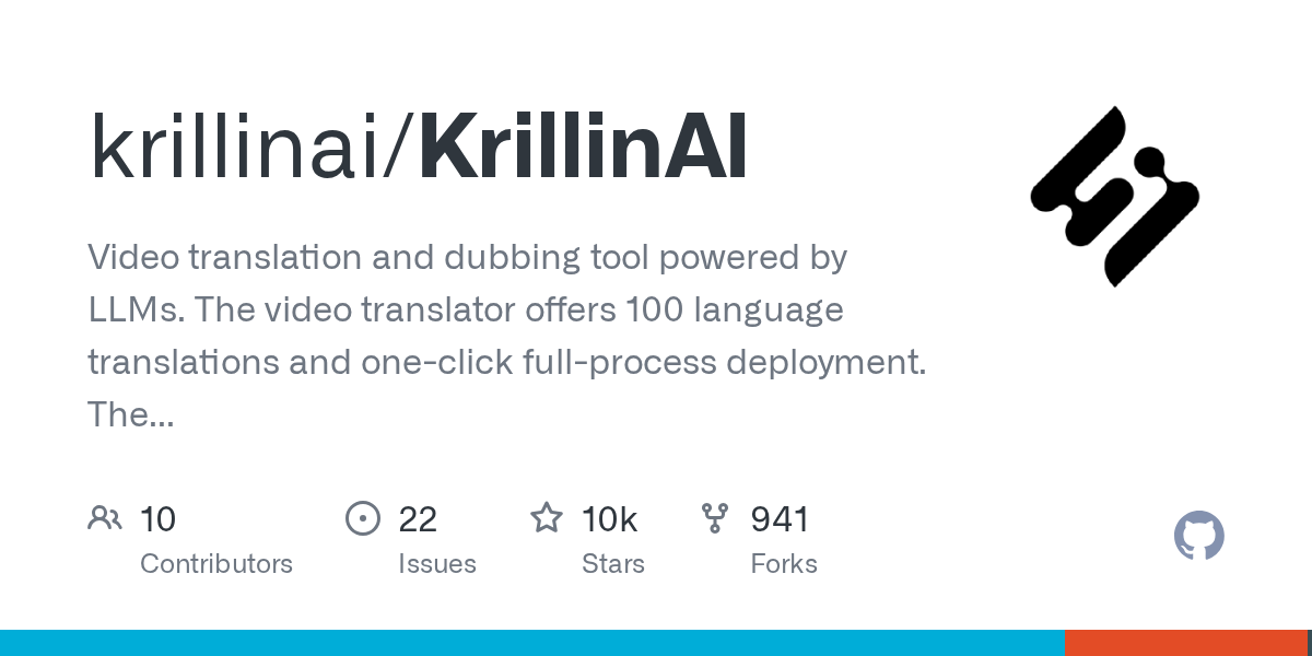 KrillinAI - AI 视频翻译配音工具，一键生成全平台内容