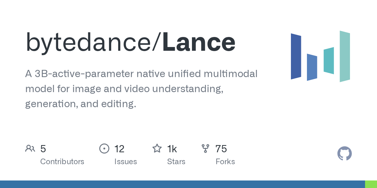 Lance — 3B 统一多模态模型