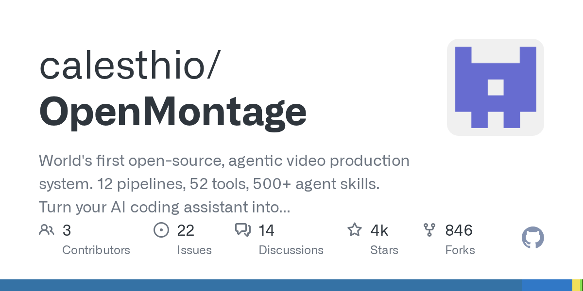 OpenMontage — 开源 Agentic 视频制作系统