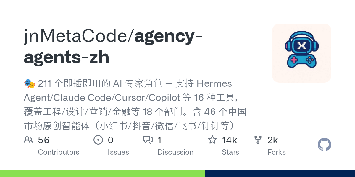 Agency Agents 中文版 - 215 个即插即用 AI 专家角色