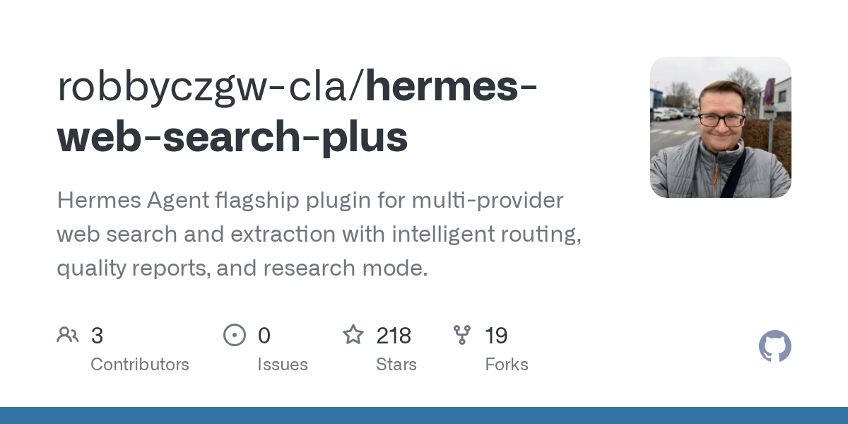 Hermes Web Search Plus - 多 provider 智能搜索插件