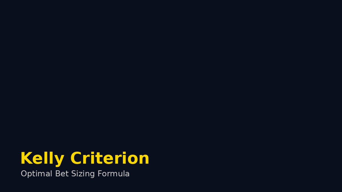 Kelly Criterion - 最优下注比例的数学公式