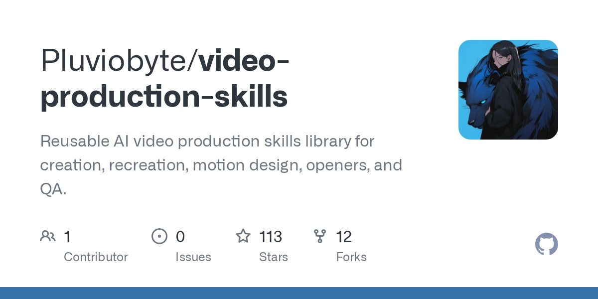 Video Production Skills - AI 视频制作 Skill 精选库