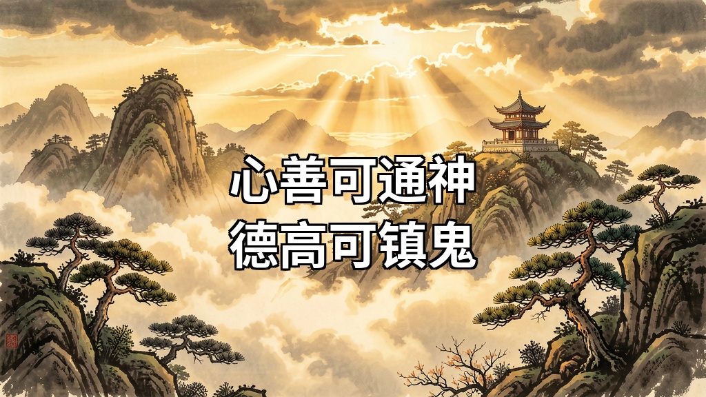心善可通神，德高可镇鬼