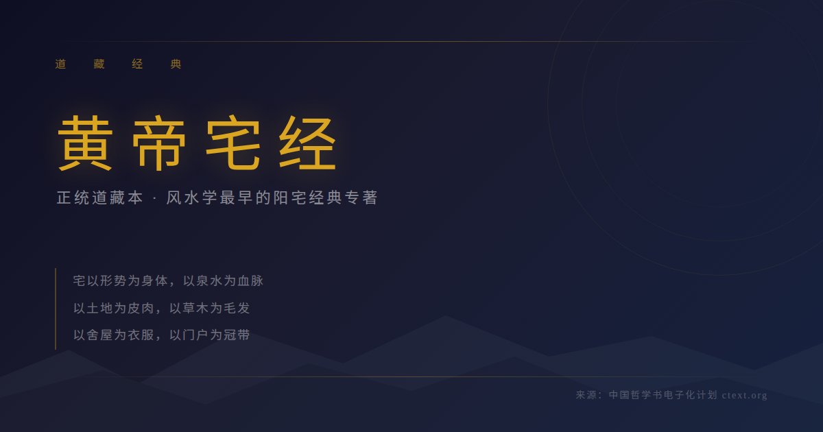 《黄帝宅经》全文·正统道藏本