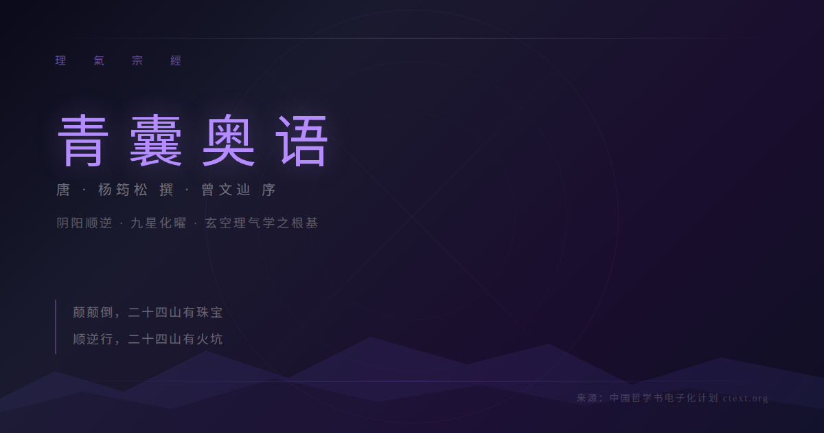 《青囊奥语》全文·杨筠松