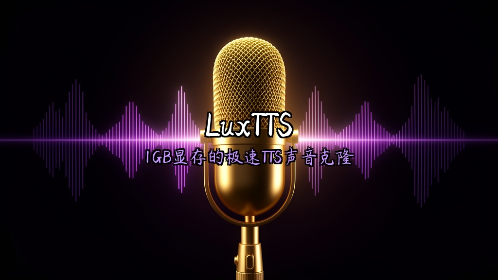 LuxTTS - 1GB显存的极速TTS声音克隆