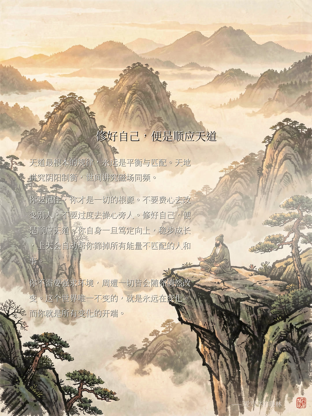 天道规律：修好自己便是顺应天道