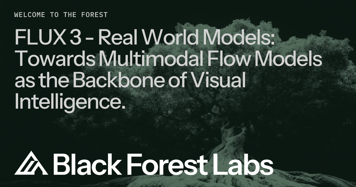 FLUX 3 - Black Forest Labs 多模态统一模型，图像视频音频一个架构