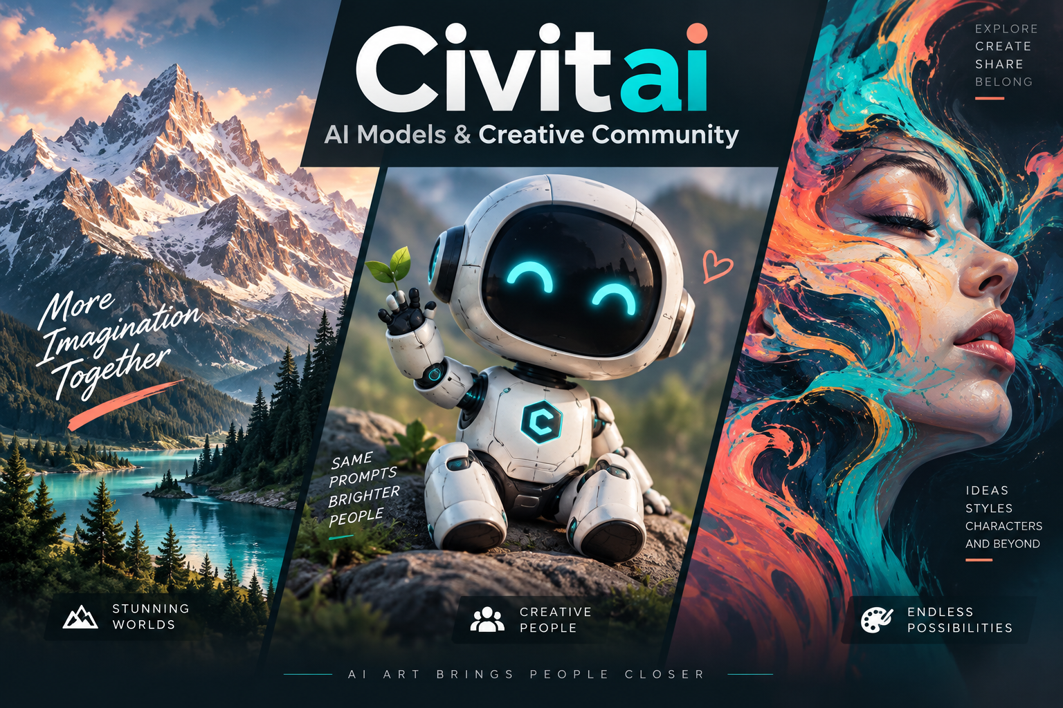 Civitai — 开源AI绘画模型社区:全网最全LoRA库,好图配方直接扒